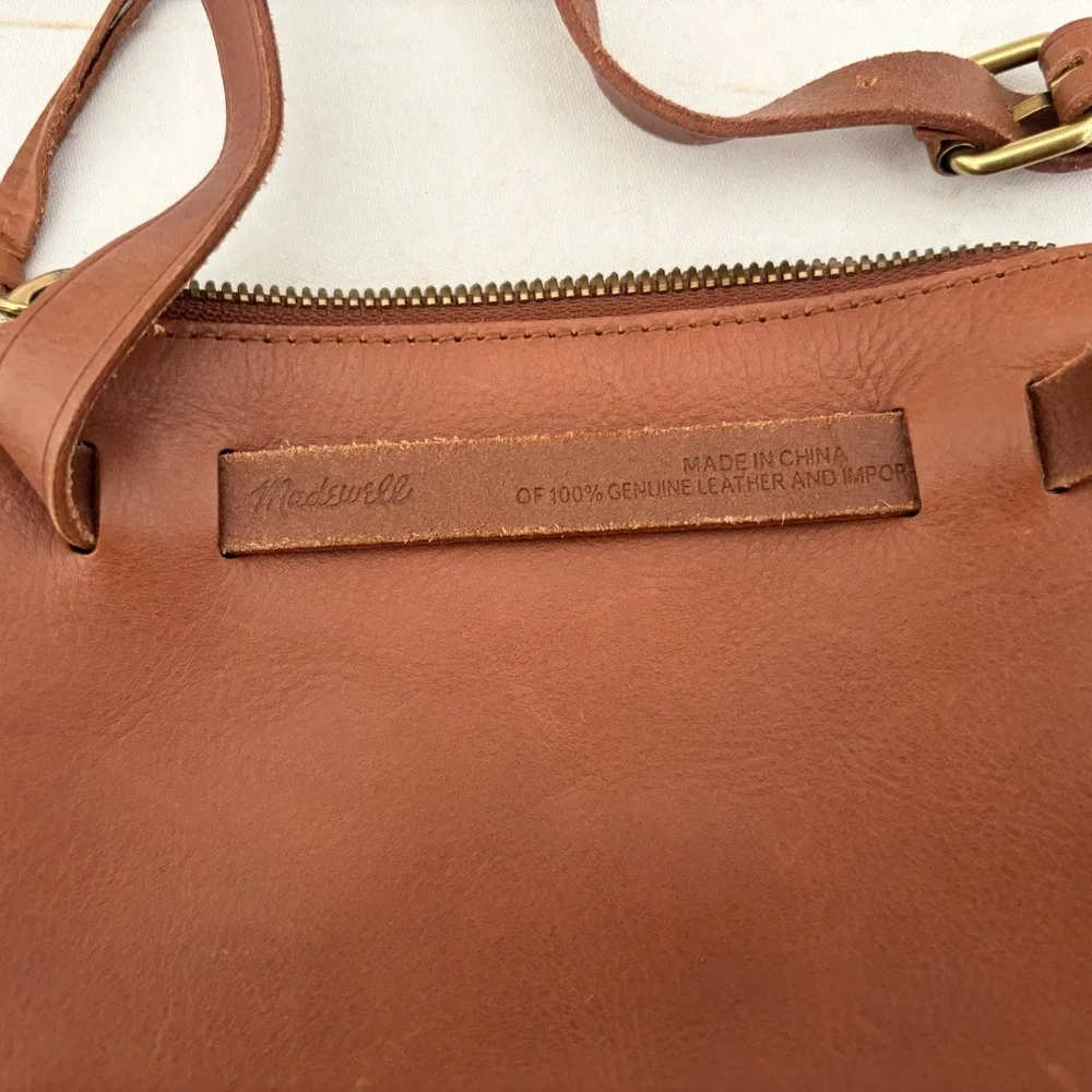 Madewell the Simple Pouch Belt Bag in Saddle Brown Leather - Picture 4 of 5